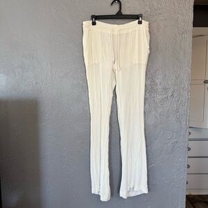 Roxy Cream Wide-Leg Pants Size Large